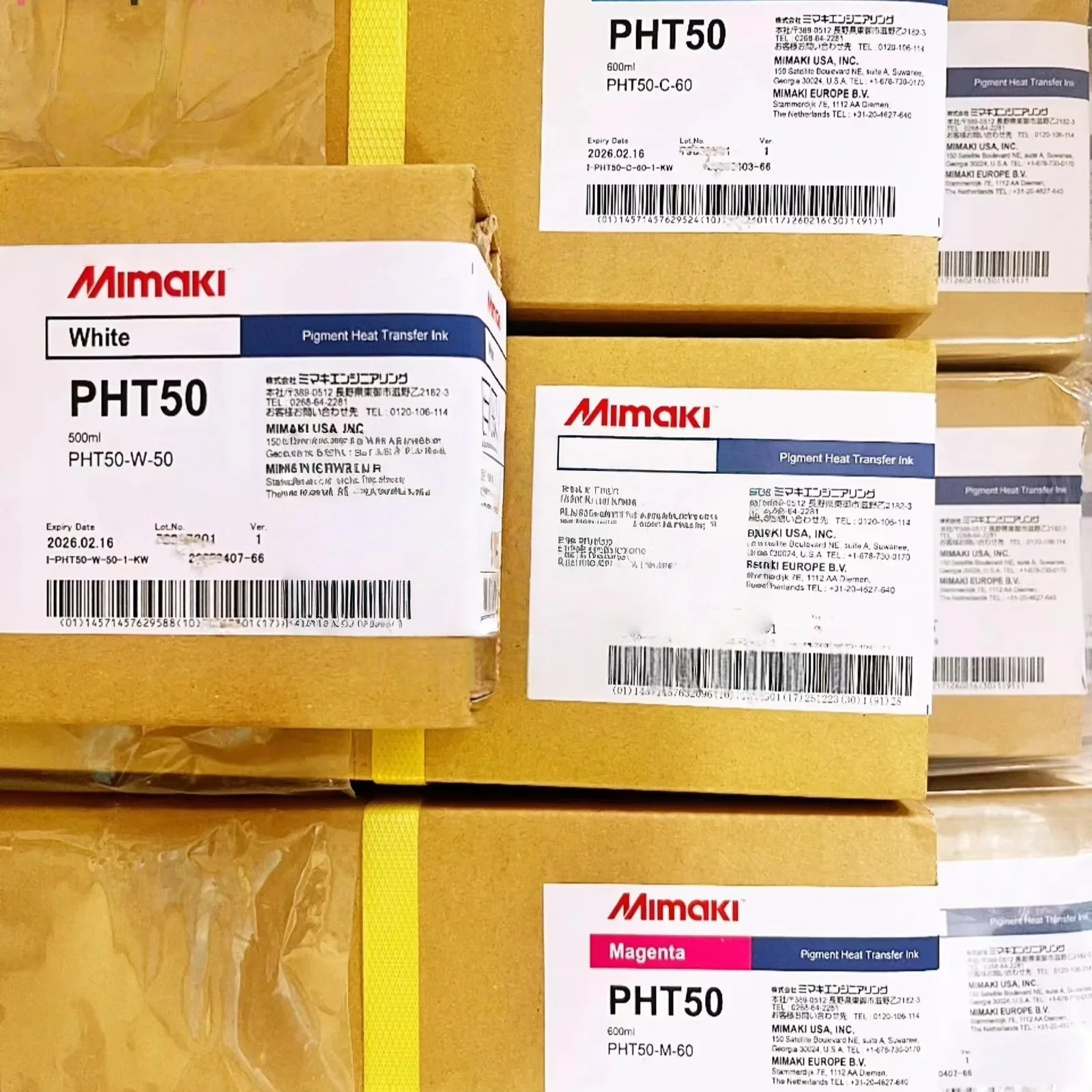 Original Mimaki 600ml PHT50 Mimaki Dtf Ink Cartridge With Chip for Mimaki TxF150/ TxF300 Printer Direct to Film DTF Ink Bag