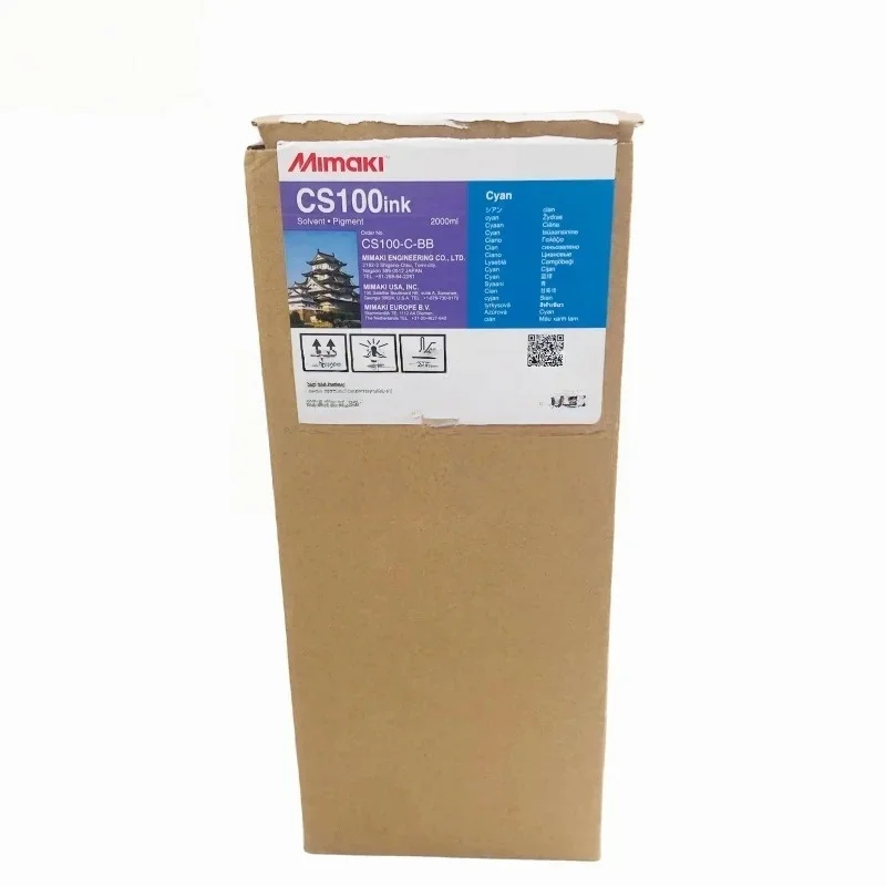2000ml Mimaki CS100 Ink With One Time Use Cs100 Chip for SWJ320 Printer With 4colors(C M Y K )