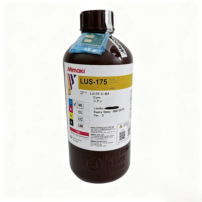 Original Mimaki LUS175/LUS-175 UV Ink 1000ml Bottle with Chip 8 Colors (CMYK,LC,LM,White,Clear) for Mimaki UJF3042/UJF6042 MKII