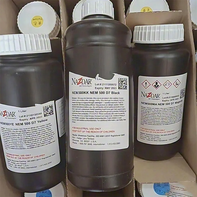 Original Nazdar NEM500 UV Ink for Ricoh GEN5/GEN6 Printhead-CMYKW with Factory Price