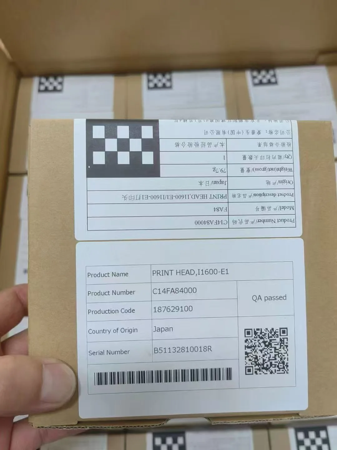 Original Eps I1600 E1 Print Head Eco Solvent Ink Digital Printing