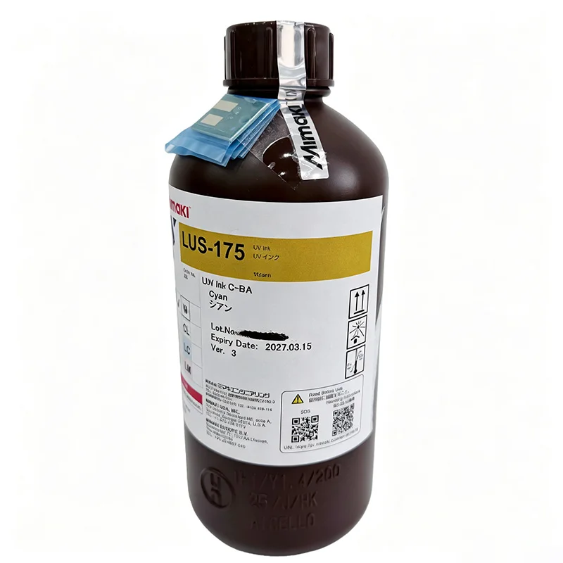 Original Mimaki LUS175/LUS-175 UV Ink 1000ml Bottle with Chip 8 Colors (CMYK,LC,LM,White,Clear) for Mimaki UJF3042/UJF6042 MKII